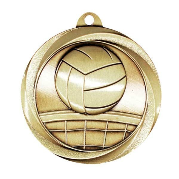 Gold Volleyball Medal 2" - MSL1017G