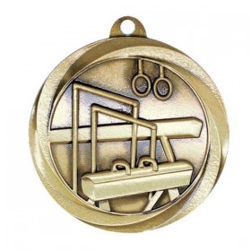 Gold Gymnastics Medal 2" - MSL1025G