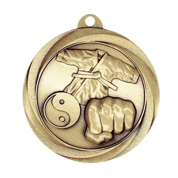 Gold Martial Arts Medals 2" - MSL1051G
