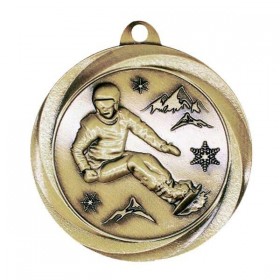 Gold Snowboard Medal 2" - MSL1081G