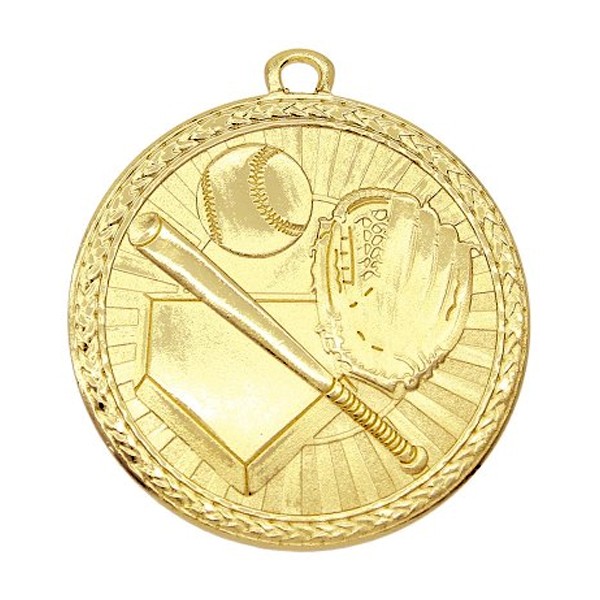 Gold Baseball Medal 2" - MSB1002G