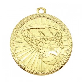 Gold Basketball Medal - 2" MSB1003G