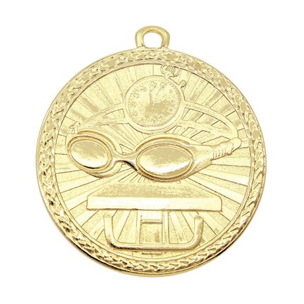 Gold Swimming Medal 2" - MSB1014G