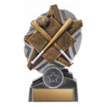 Trophée ProStar 5″ en résine pour baseball, personnalisable avec texte et logo. Idéal pour récompenser les vainqueurs des compétitions de baseball.
