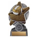 Trophée en résine ProStar 5″ pour volleyball, personnalisable avec texte et logo. Idéal pour les compétitions.